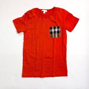 Burberry Boys Short Sleeve Check Pocket Tee, Size 12